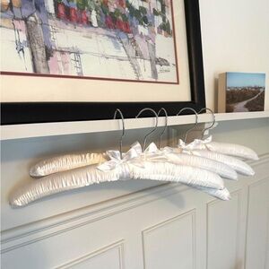 White Satin Hangers